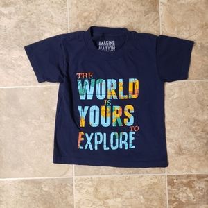 Imagine Nation Toddler Boys Size 3T Blue Printed T-Shirt